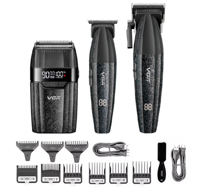 Набор для стрижки волос 3в1 VGR V-640 S3 Black