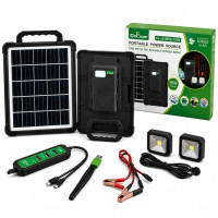 Портативна сонячна станція CcLamp CL-618PB-15W, 10800mAh із LED-лампами