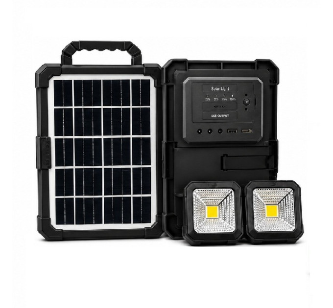 Портативна сонячна станція CCLAMP CL-083-38, 2400mAh з LED-лампами