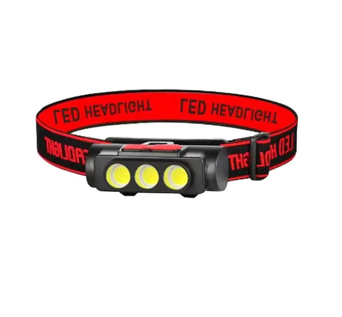 Ліхтарик налобний з акумулятором 18650, USB Type-C, COB LED BAILONG BL-2119C