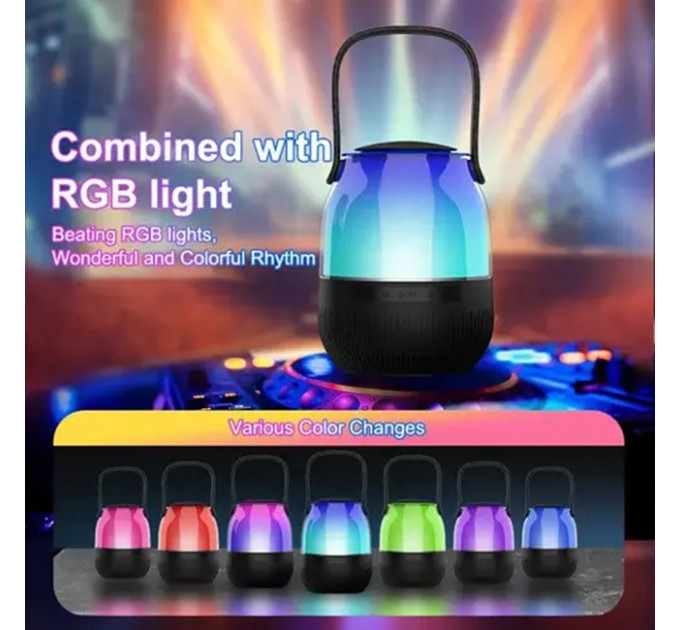 Колонка з мікрофоном та RGB підсвічуванням ХМ-А68