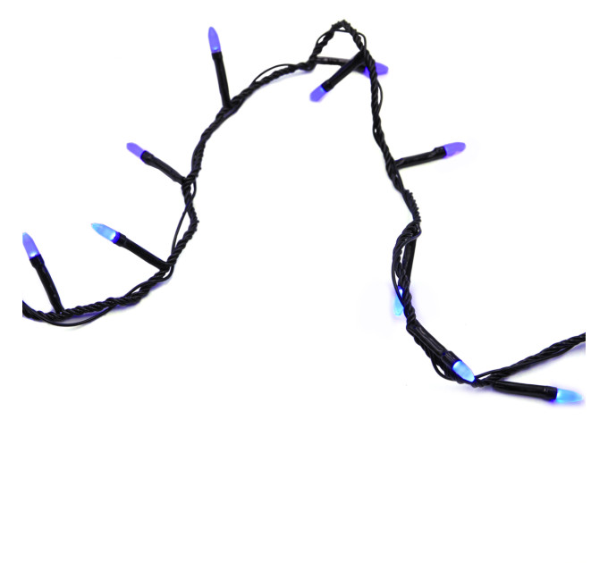 Гирлянда-нить (String-Lights) 200B-3 внутренняя, пров.:черный, 10м (Синий)