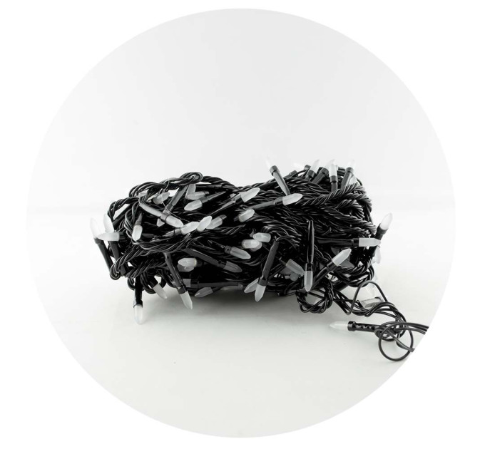 Гірлянда-нитка (String-Lights) 100B-3 внутрішня, пров.: чорний, 7м (Синій)