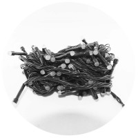 Гирлянда-нить (String-Lights) 100WW-4 внутренняя, пров.:черный, 7м (Белый-теплый)