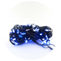 Гирлянда-нить (String-Lights) 300B-3 внутренняя, пров.:черный, 12м (Синий)