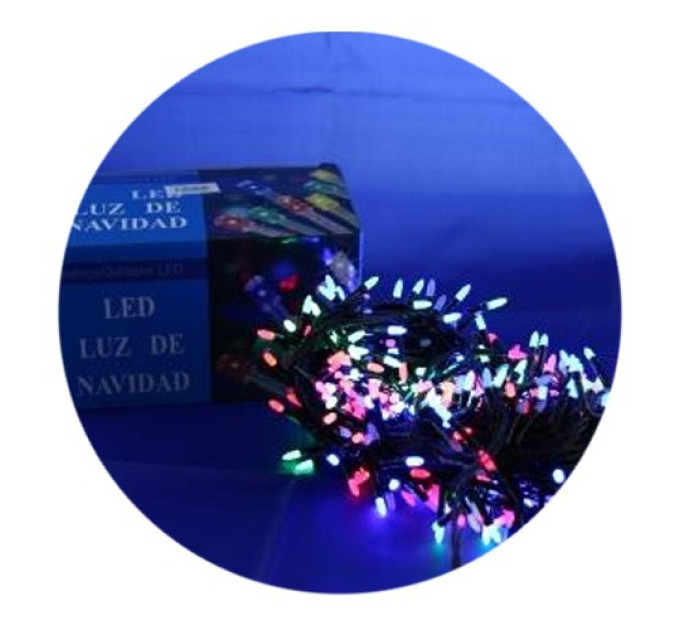 Гірлянда-нитка (String-Lights) 200M-3 внутрішня, пров.: чорний, 10м (Різнокольорова)