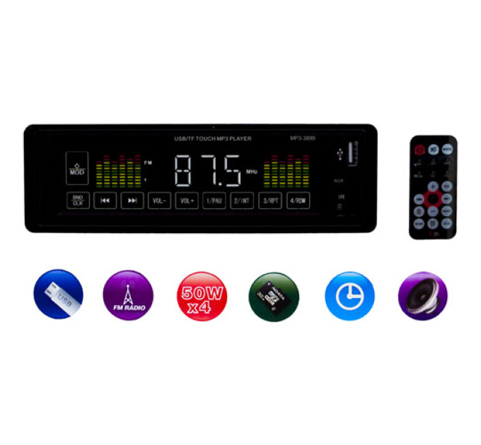 Автомагнітола MP3 3899 ISO 1DIN сенсор