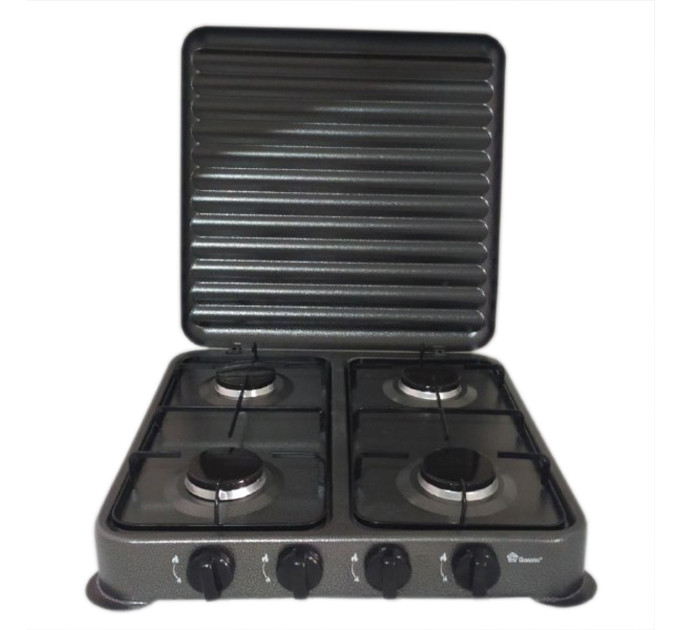 Плита газова Domotec MS-6604 4кф. (Сірий)