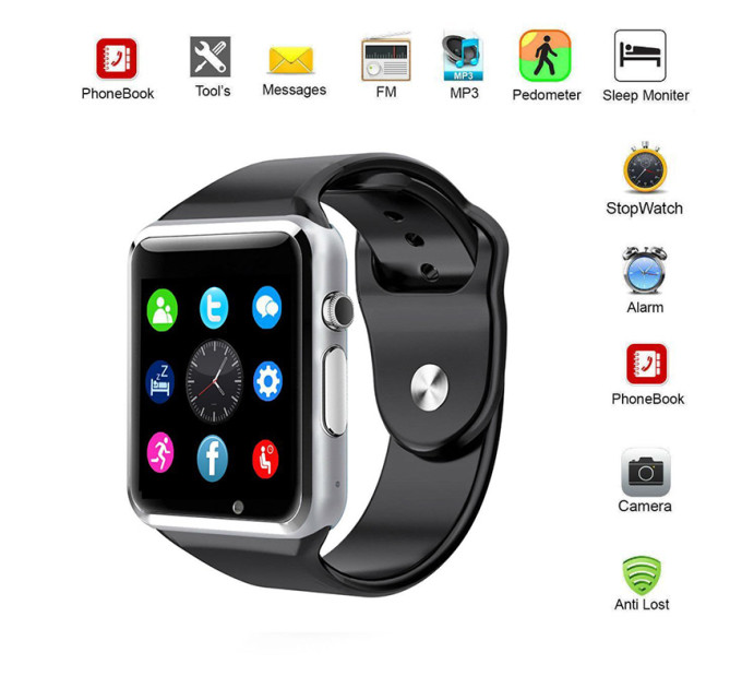 Смарт-годинник Smart Watch A1 Black (RS)