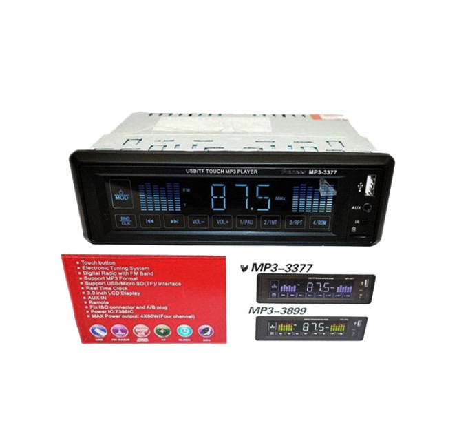 Автомагнитола MP3 3377 ISO 1DIN сенсор