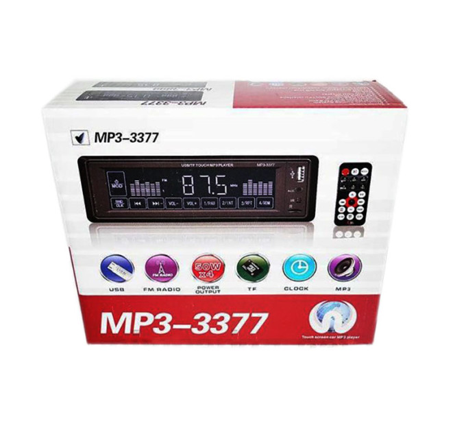 Автомагнитола MP3 3377 ISO 1DIN сенсор
