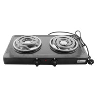 Плита електрична Domotec MS-5532 2кф., 2000Вт. (Чорний)