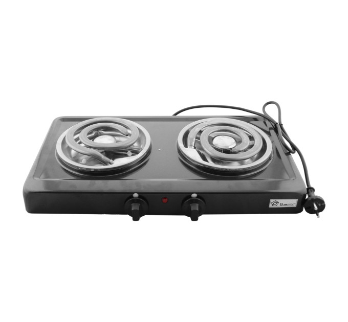 Плита електрична Domotec MS-5532 2кф., 2000Вт. (Чорний)
