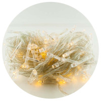 Гірлянда-нитка (String-Lights) 400WW-1 внутрішня, пров.:прозорий, 20м (Білий-теплий)