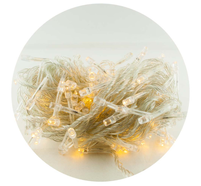 Гірлянда-нитка (String-Lights) 400WW-1 внутрішня, пров.:прозорий, 20м (Білий-теплий)