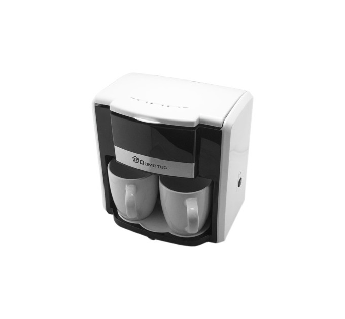 Кофеварка DOMOTEC MS-0706 Белая (500Вт, 2 кер. чашки по 150мл)
