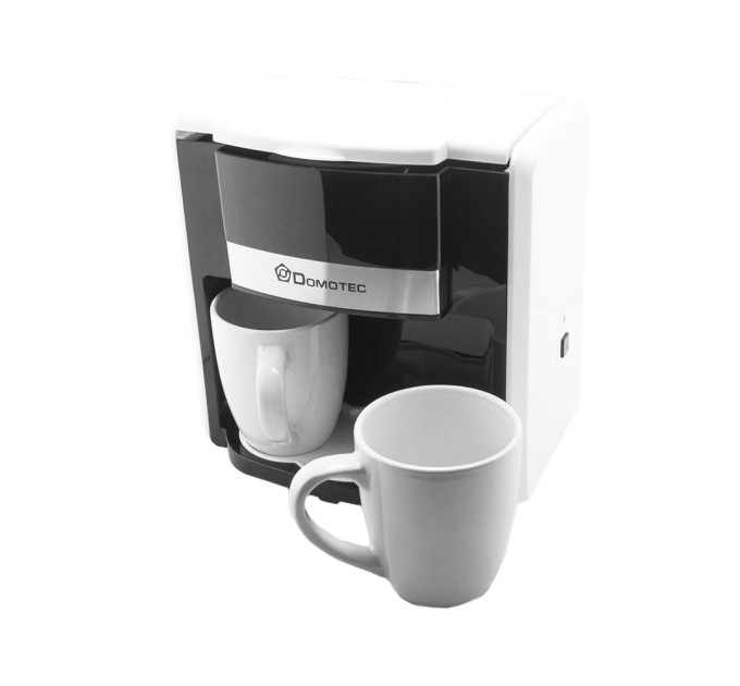 Кофеварка DOMOTEC MS-0706 Белая (500Вт, 2 кер. чашки по 150мл)