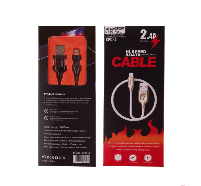 Кабель USB - Micro USB DATA XFONCMAX XFC-4