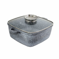 Котел UNIQUE UN-5208 6.1л (28см, квадратний, з кришкою, гранітний) Котел UNIQUE UN-5208 6.1л (28см, квадратний, з кришкою, гранітний)