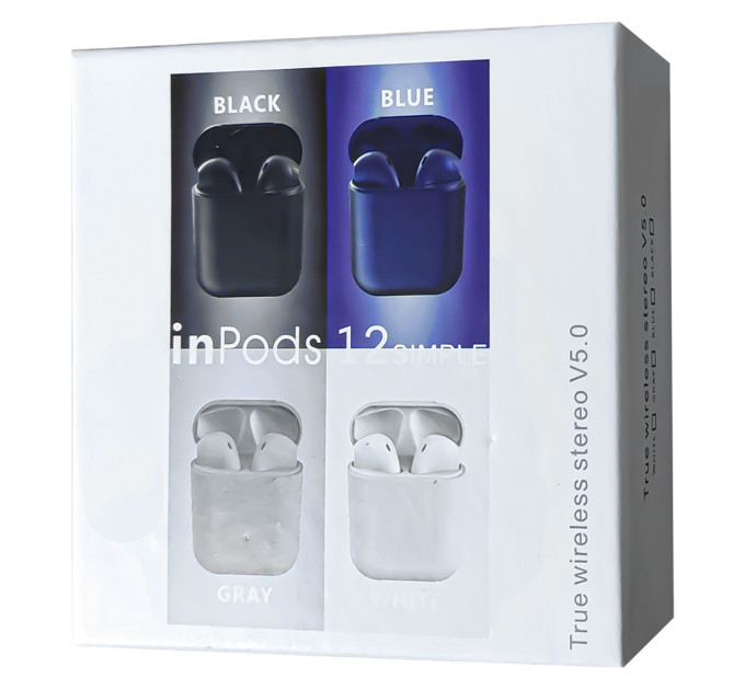 Стерео гарнітура TWS i12 inPods Sensor Bluetooth 5.0