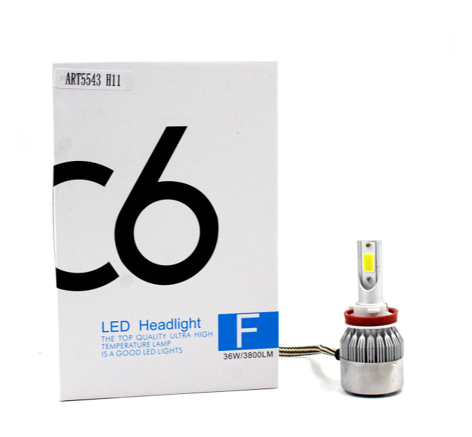 Лампы светодиодные С6 LED H11 (3800Лм, 36Вт, 8-48В)