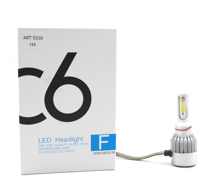 Лампы светодиодные С6 LED H4 (3800Лм, 36Вт, 8-48В)