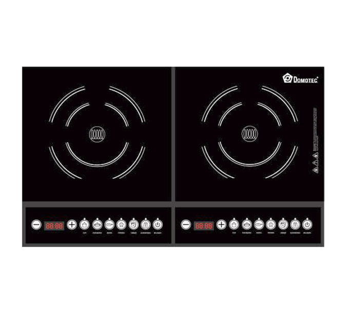 Плита індукційна Domotec MS-5862 2кф., 4000Вт. (Чорний)