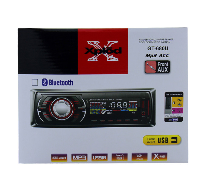 Автомагнітола MP3 680U ISO+BT