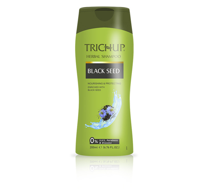 Шампунь тряв'яний - насіння чорного кмину, 200мл (TRICHUP Shampoo Black Seed)