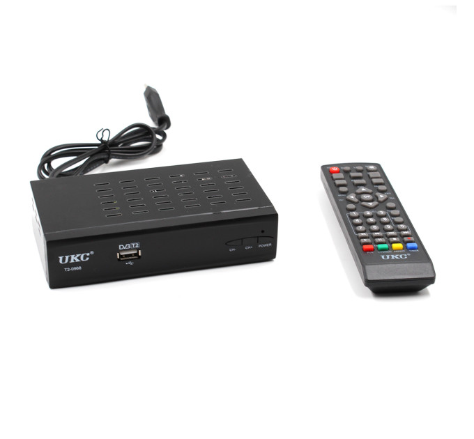 Тюнер DVB-T2 0968 Metal з підтримкою wifi адаптера (з екраном)