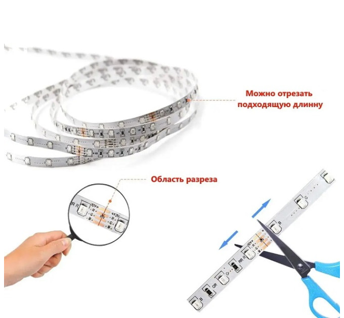 Лента SMD 3528 5м RGB Комплект