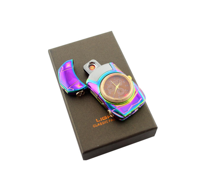 Запальничка спіральна USB 813 + годинник