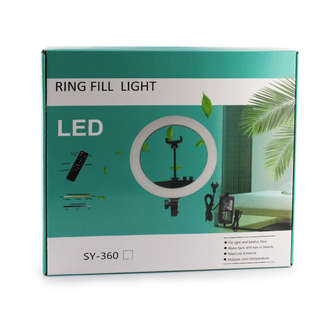 Кольцевая лампа 36 см SP-14 LED RING FILL LIGHT BlueBox (с 2 держ.)