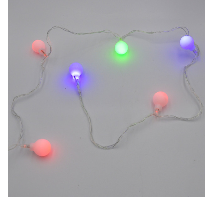 Гірлянда-нитка (String-Lights) 20Parts-1 внутрішня, пров.:прозорий, 3м (Різнокольорова)