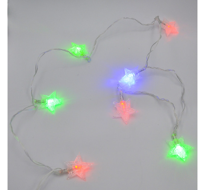 Гірлянда-нитка (String-Lights) 20Parts-4 внутрішня, пров.:прозорий, 3м (Різнокольорова)
