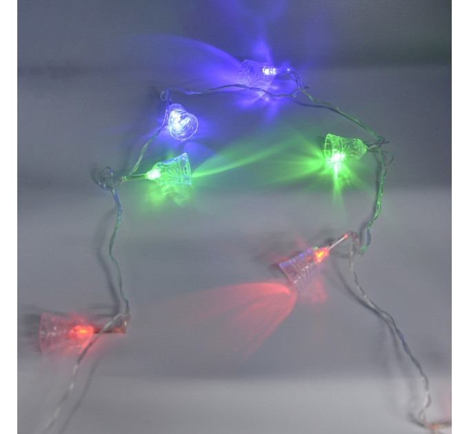 Гірлянда-нитка (String-Lights) 20Parts-5 внутрішня, пров.:прозорий, 3м (Різнокольорова)