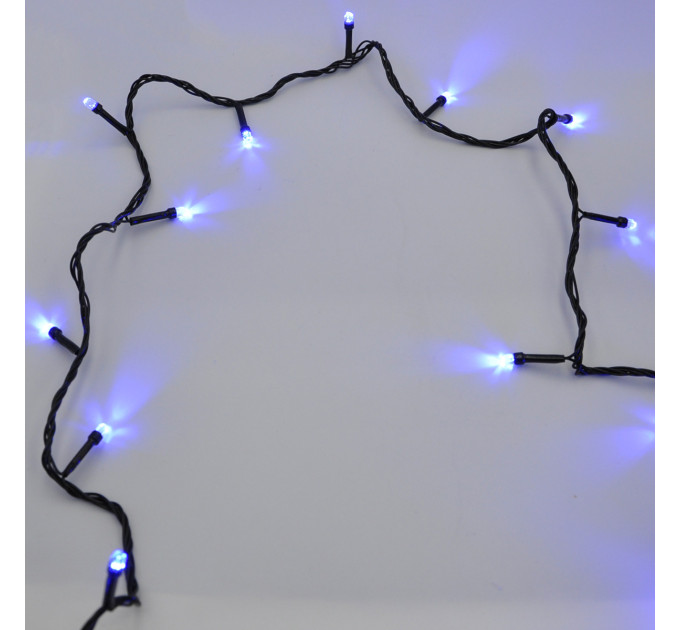 Гірлянда-нитка (String-Lights) 100B-7 внутрішня, пров.: чорний, 7м (Синій)