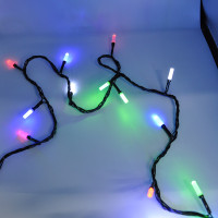 Гірлянда-нитка (String-Lights) 100M-5 внутрішня, пров.: чорний, 7м (Різнокольорова)