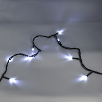 Гірлянда-нитка (String-Lights) 100W-7 внутрішня, пров.: чорний, 7м (Білий)