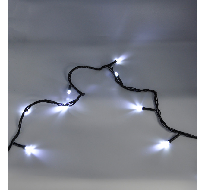 Гирлянда-нить (String-Lights) 100W-7 внутренняя, пров.:черный, 7м (Белый)
