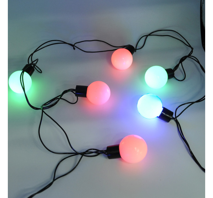 Гирлянда-нить (String-Lights) 20BIG BALL-M внутренняя, пров.:черный, 4.5м (Разноцветная)