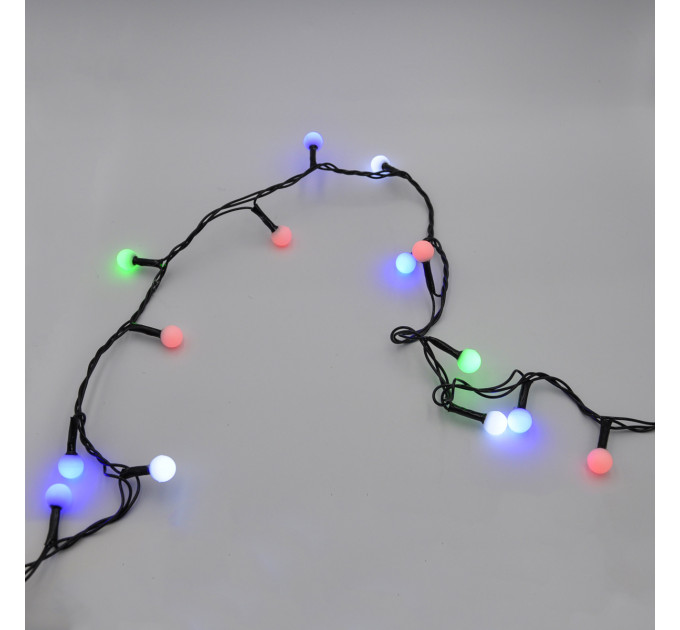 Гірлянда-нитка (String-Lights) 200M-6-2 внутрішня, пров.: чорний, 12м (Різнокольорова)