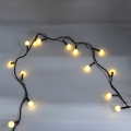 Гірлянда-нитка (String-Lights) 200WW-6-2 внутрішня, пров.: чорний, 12м (Білий-теплий)