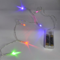 Гирлянда-нить (String-Lights) 30 Battery M внутренняя, пров.:прозрачный, 4м (Разноцветная)