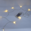 Гірлянда-нитка (String-Lights) 30 Battery WW внутрішня, пров.:прозорий, 3м (Білий-теплий)