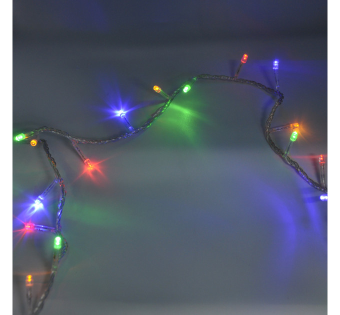 Гірлянда-нитка (String-Lights) 400M-1 внутрішня, пров.:прозорий, 20м (Різнокольорова)