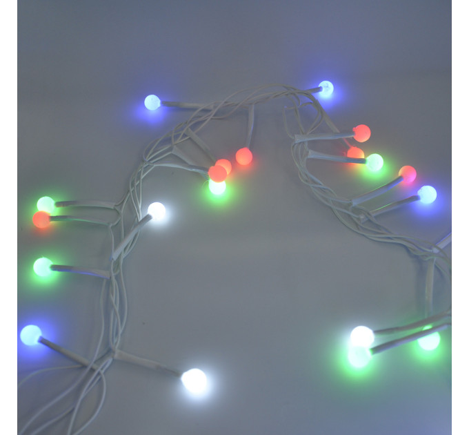 Гірлянда-нитка (String-Lights) 100M-9 внутрішня, пров.: білий, 3м (Різнокольорова)