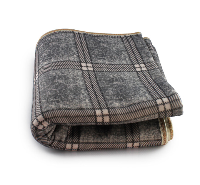 Простынь электрическая Electric Blanket 150х120см (клетчатая, Серая)