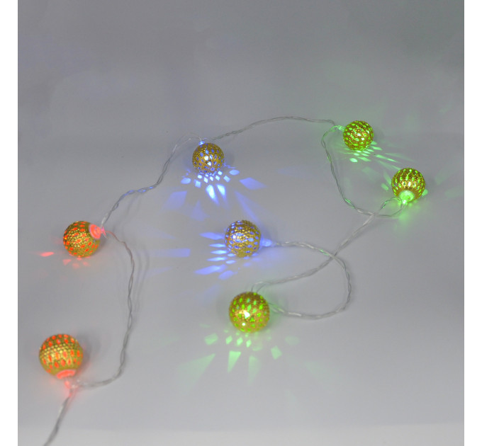 Гирлянда-нить (String-Lights) 20Parts-M внутренняя, пров.:прозрачный, 3м (Разноцветная)