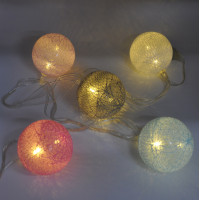 Гірлянда-нитка (String-Lights) Line Ball 10 M-1 універсальна, пров.:прозорий, 2м (Білий-теплий)